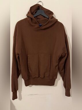 Yeezy Gap Brown Pullover Hoodie Heavyweight 100% Cotton Size Small (SP)